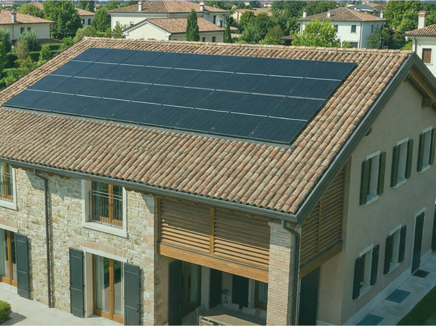Efficienza pannelli fotovoltaici n-type impianto residenziale
